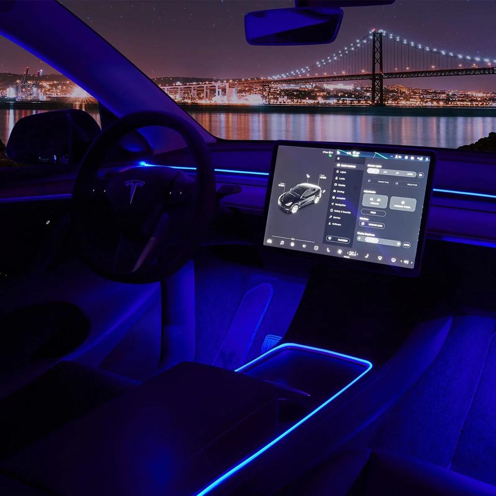 Interior Car Neon Lights Tesla Model 3 & Y