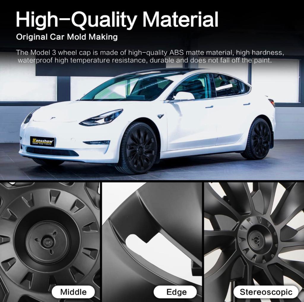 Tesla Model 3 18 Inch Hubcaps Wheel Cover.