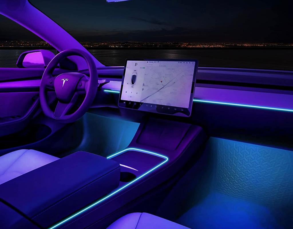 Interior Car Neon Lights Tesla Model 3 & Y