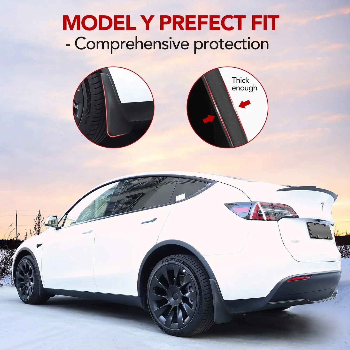 Mud Flaps Splash Guards Tesla Model 3/Y