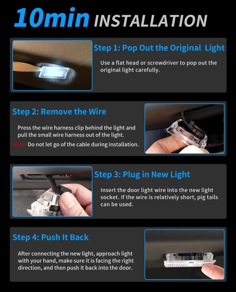 Tesla Car Door Light Logo