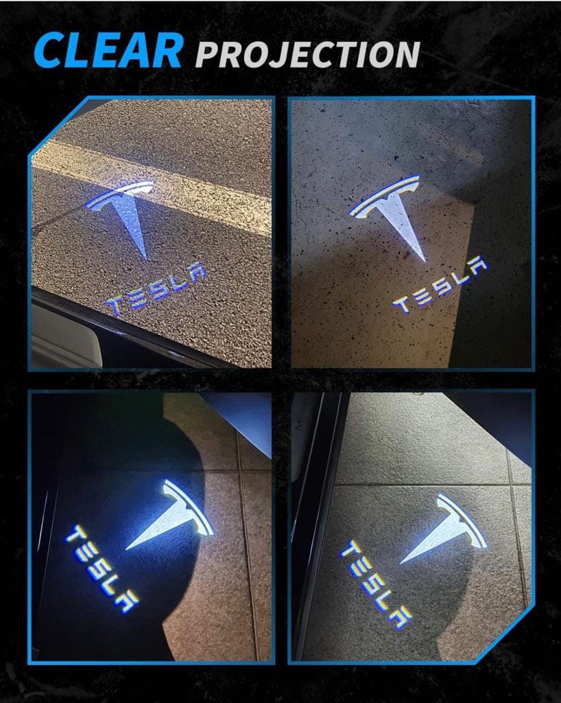 Tesla Car Door Light Logo