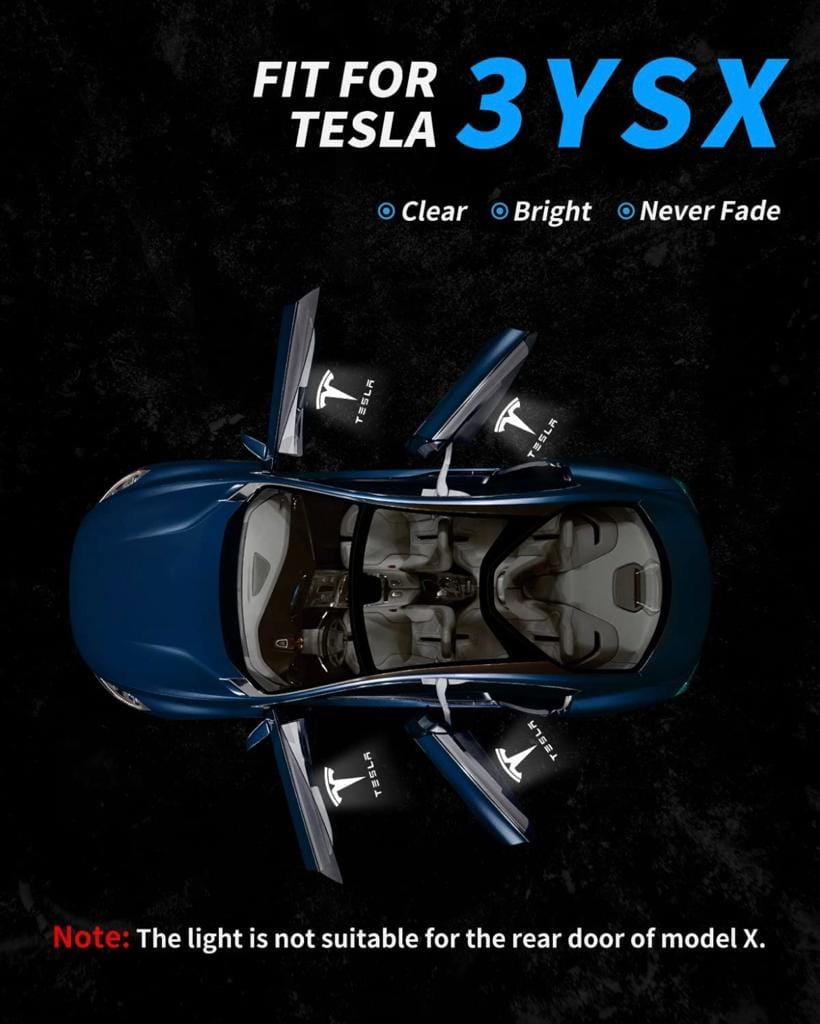 Tesla Car Door Light Logo
