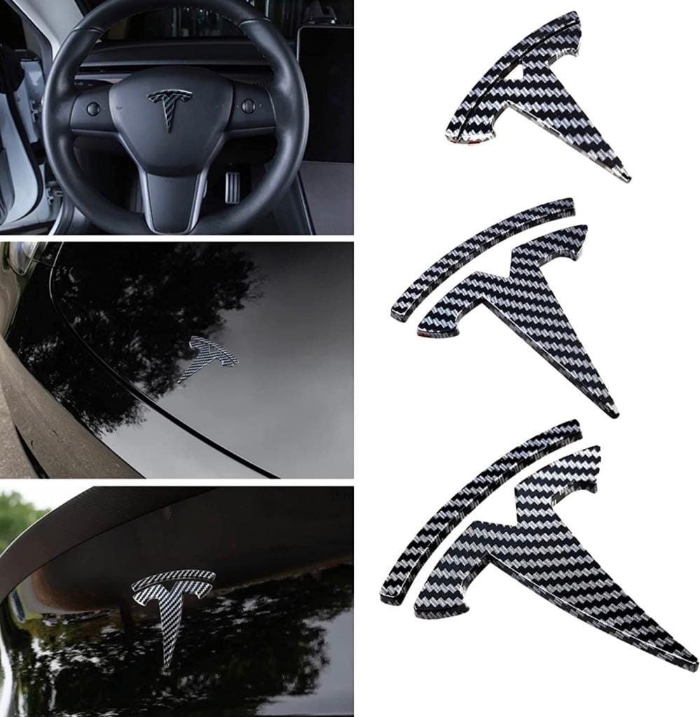 Couverture de logo de volant/coffre avant/coffre arrière Tesla Model 3/Y