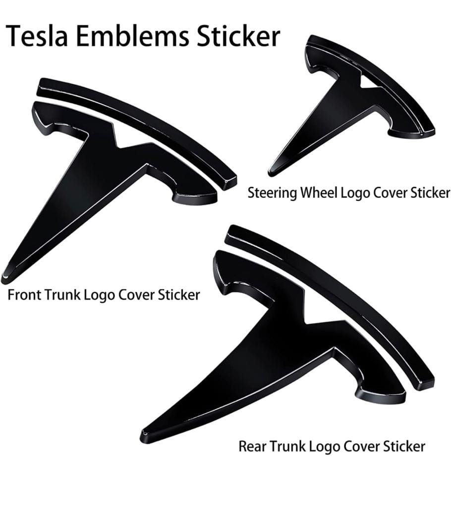 Couverture de logo de volant/coffre avant/coffre arrière Tesla Model 3/Y 
