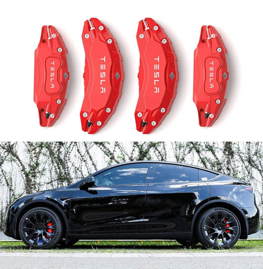 Couvercles d'étrier pour couvercles de frein Tesla modèle Y (rouge)